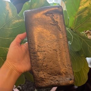 Junior drake leather wallet clutch